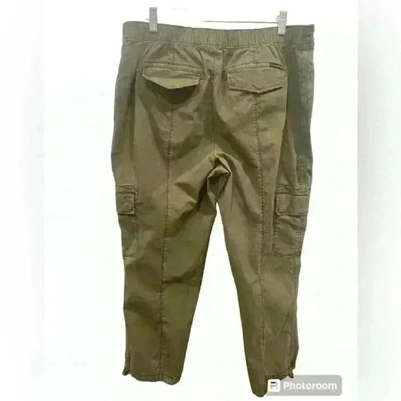 Social Standard by Sanctuary Women’s  Cargo Pants XXL Olive Green Drawstring - Picture 2 of 7